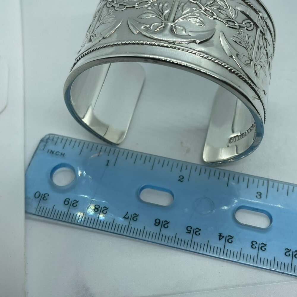 Vintage Tiffany & Co. Makers Anchor Motif Cuff Bracelet Sterling Silver 6.25" - Picture 15 of 16